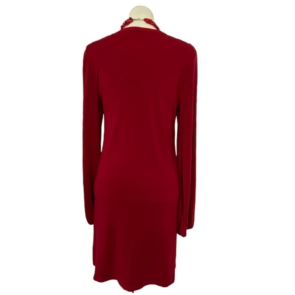 Michael Stars Long Sleeve Cold Shoulder Red Shift Dress Women's Size S - Picture 4 of 12